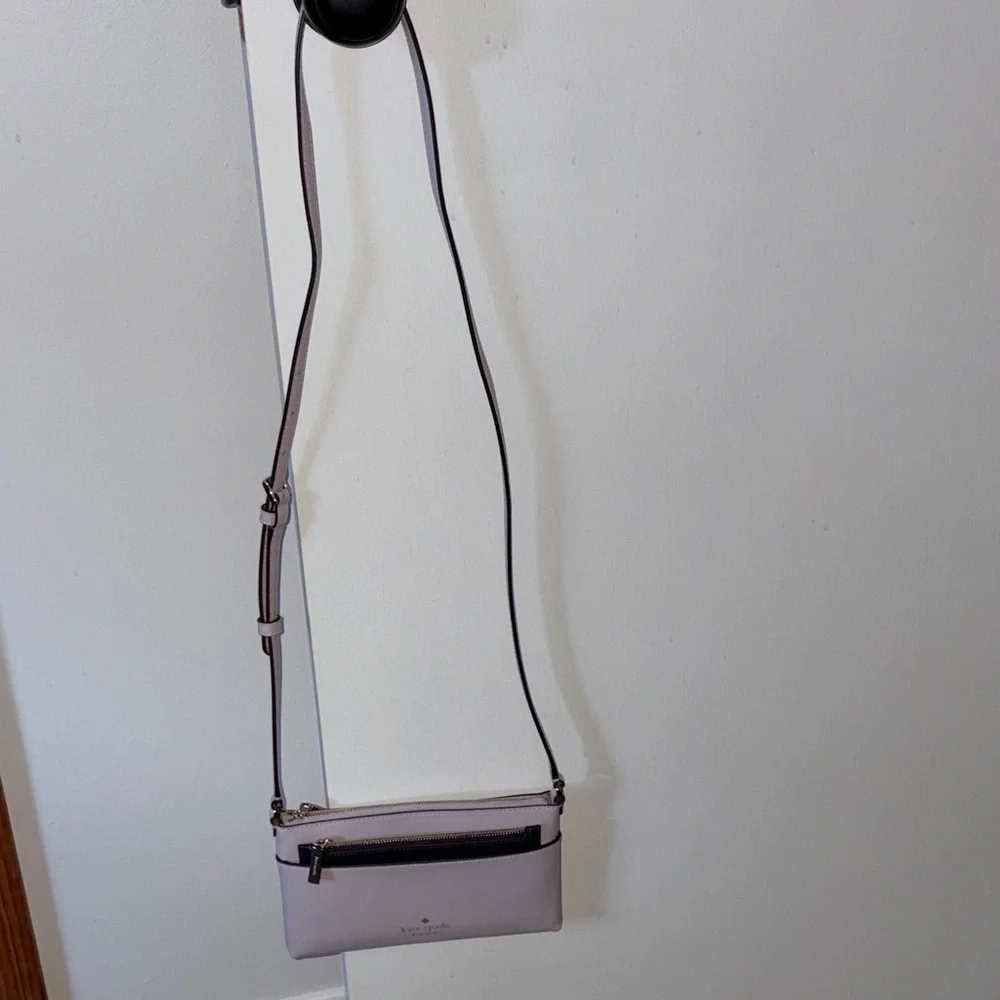 Kate Spade Crossbody Bag & Wallet Set • Light Purple Lilac Leather - Picture 5 of 8
